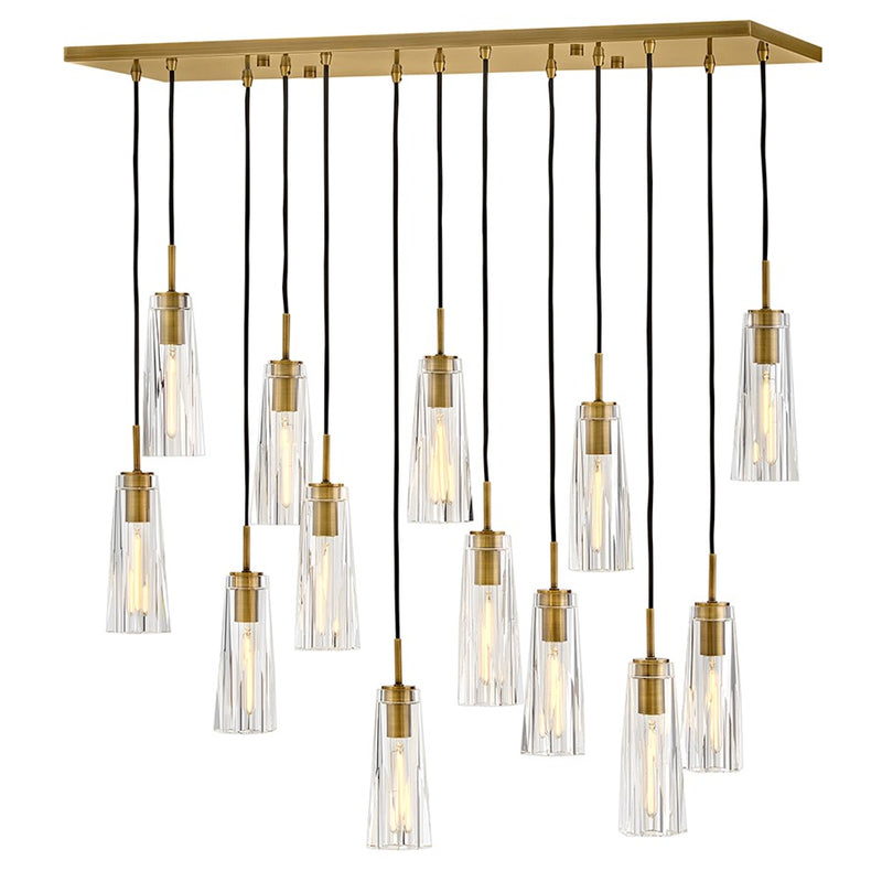 Fredrick Ramond Cosette 13Lt Chandelier, Brass/Clear Crystal