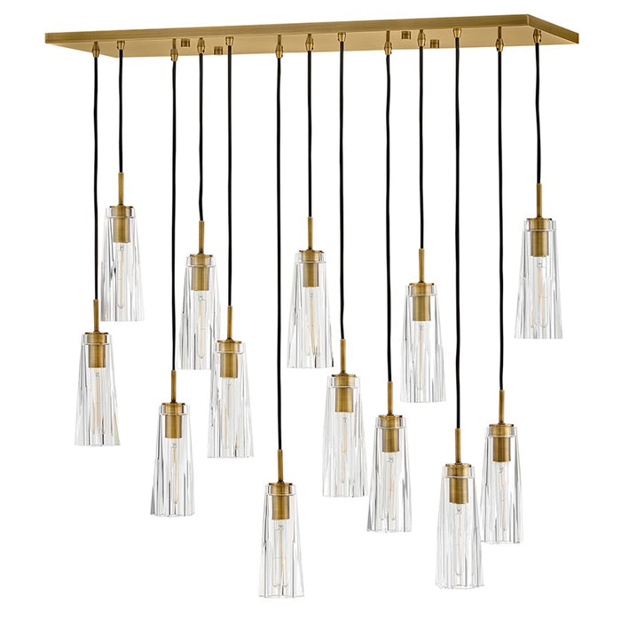 Fredrick Ramond Cosette 13Lt Chandelier, Brass/Clear Crystal