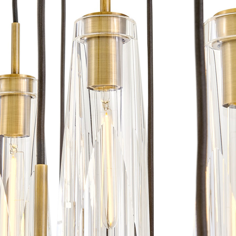 Fredrick Ramond Cosette 13Lt Chandelier, Brass/Clear Crystal