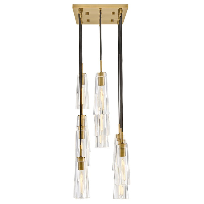 Fredrick Ramond Cosette 13Lt Chandelier, Brass/Clear Crystal