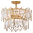 Fredrick Ramond Amira 4Lt 19" Semi Flush, Brass/Clear Pressed - FR32603DA