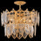 Fredrick Ramond Amira 4Lt 19" Semi Flush, Brass/Clear Pressed