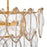Fredrick Ramond Amira 4Lt 19" Semi Flush, Brass/Clear Pressed