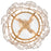 Fredrick Ramond Amira 4Lt 19" Semi Flush, Brass/Clear Pressed