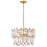 Fredrick Ramond Amira 4Lt 19" Semi Flush, Brass/Clear Pressed