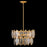 Fredrick Ramond Amira 4Lt 19" Semi Flush, Brass/Clear Pressed