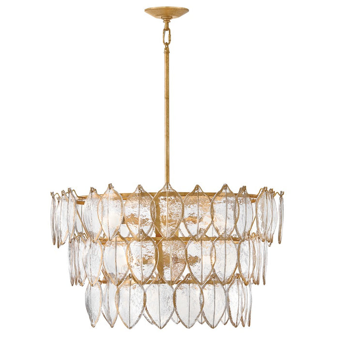 Fredrick Ramond Amira 8Lt 30" Chandelier, Brass/Clear Pressed - FR32604DA