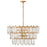 Fredrick Ramond Amira 8Lt 30" Chandelier, Brass/Clear Pressed