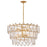Fredrick Ramond Amira 8Lt 30" Chandelier, Brass/Clear Pressed