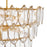 Fredrick Ramond Amira 8Lt 30" Chandelier, Brass/Clear Pressed