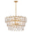 Fredrick Ramond Amira 8Lt 30" Chandelier, Brass/Clear Pressed
