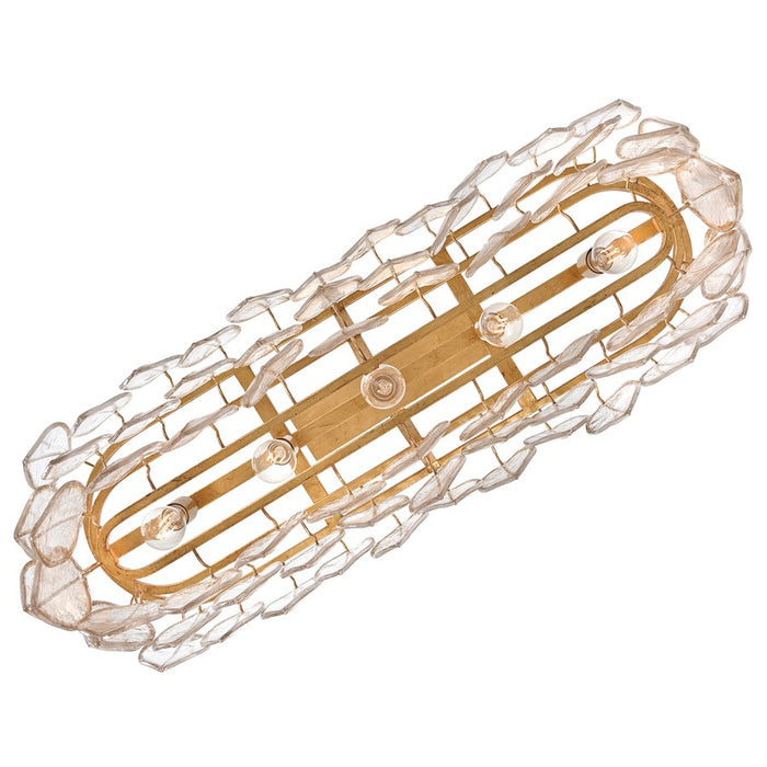 Fredrick Ramond Amira 5Lt 45" Linear, Brass/Clear Pressed