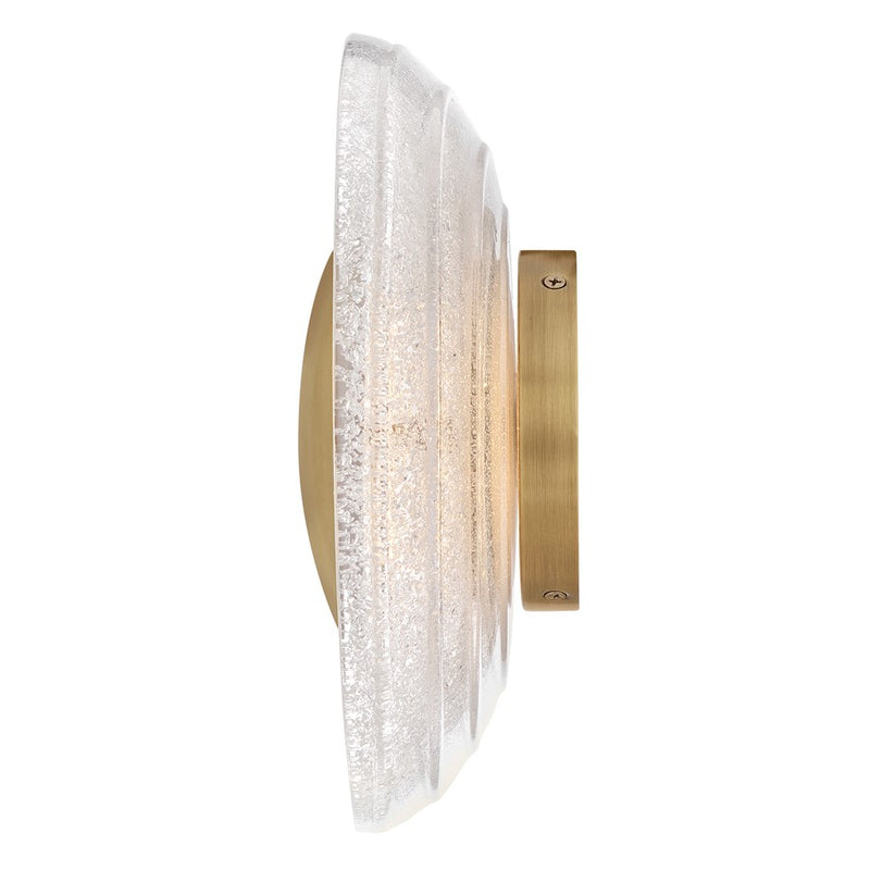 Hinkley Haven 11in 1-Light Wall Sconce | Modern Heritage Brass Steel and Art Glass | Bathroom & Hallway Accent Light | 4 x 11 x 11 in | Model FR34500HB