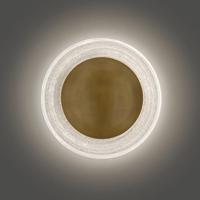 Fredrick Ramond Haven 11" LED Sconce, Heritage Brass/Art Glass
