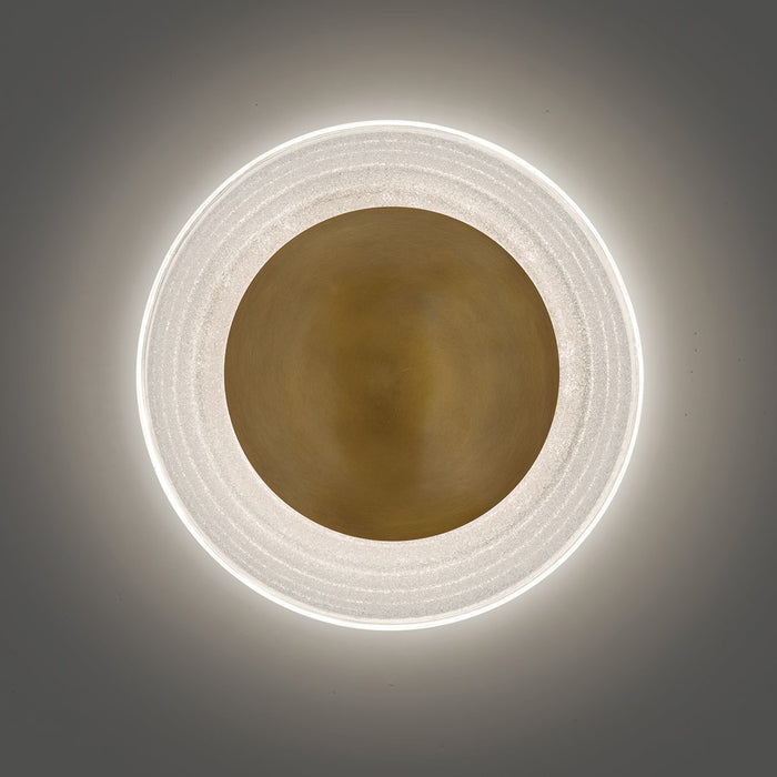 Fredrick Ramond Haven 15" LED Sconce, Heritage Brass/Art Glass