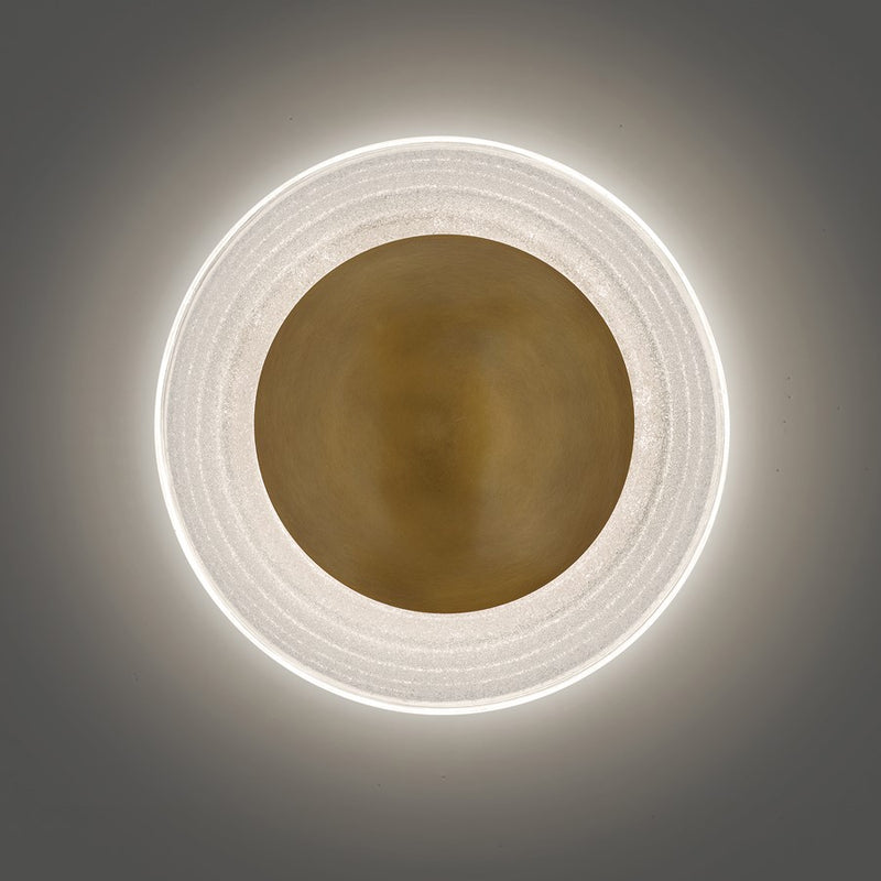 Hinkley Haven 15in 1-Light Wall Sconce | Modern Heritage Brass Steel and Art Glass | Bathroom & Hallway Accent Light | 5.5 x 15 x 15 in | Model FR34502HB
