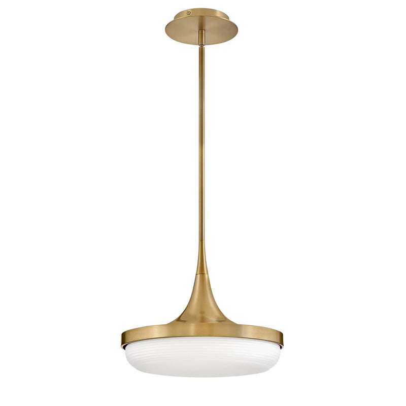 Fredrick Ramond Elsa LED Convertible Pendant, Brass/Cased Opal