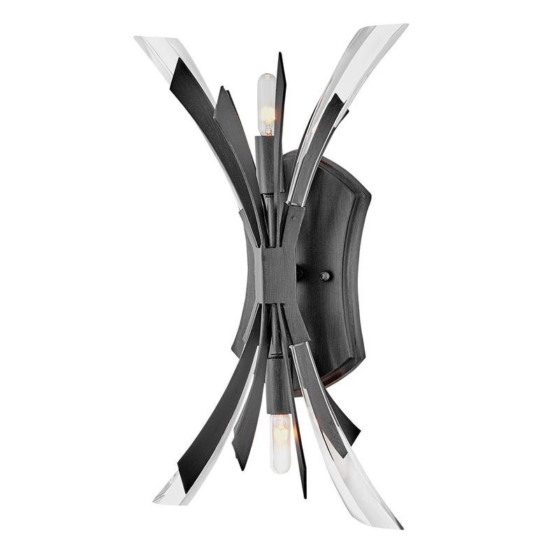 Fredrick Ramond Vida 2 Light Wall Mount, Brushed Graphite