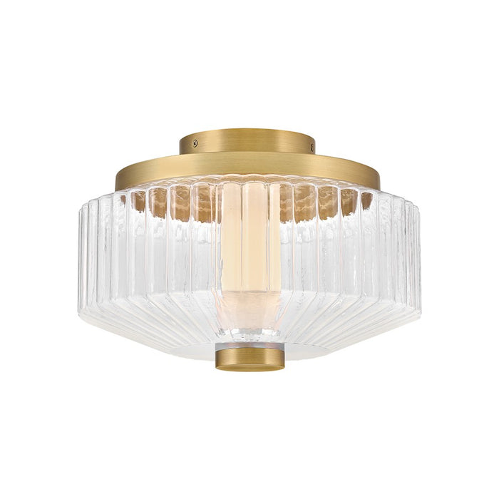 Fredrick Ramond Reign LED Small Flush Mount, Lacquered Brass - FR41463LCB