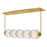Fredrick Ramond Reign Chandelier, Lacquered Brass/Clear Ribbed - FR41465LCB