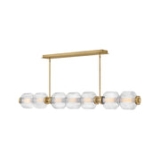 Fredrick Ramond Reign Large 7Lt LED Linear Chandelier, Brass - FR41466LCB