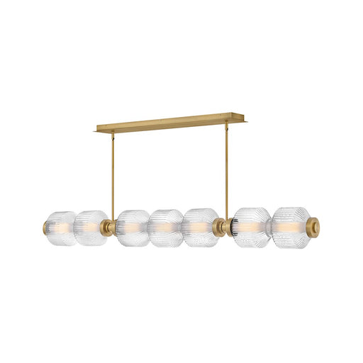 Fredrick Ramond Reign Large 7Lt LED Linear Chandelier, Brass - FR41466LCB