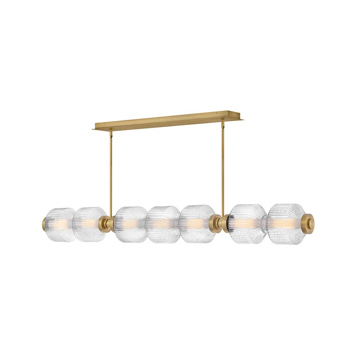 Fredrick Ramond Reign Large 7Lt LED Linear Chandelier, Brass - FR41466LCB