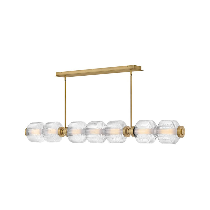 Fredrick Ramond Reign Large 7Lt LED Linear Chandelier, Brass
