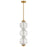 Fredrick Ramond Reign LED Pendant, Lacquered Brass/Clear Ribbed - FR41467LCB
