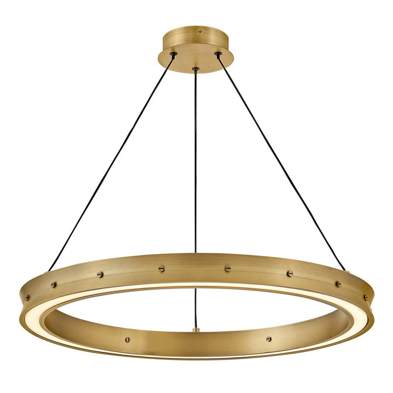 Fredrick Ramond Althea 26" Chandelier, Lacquered Brass - FR41475LCB