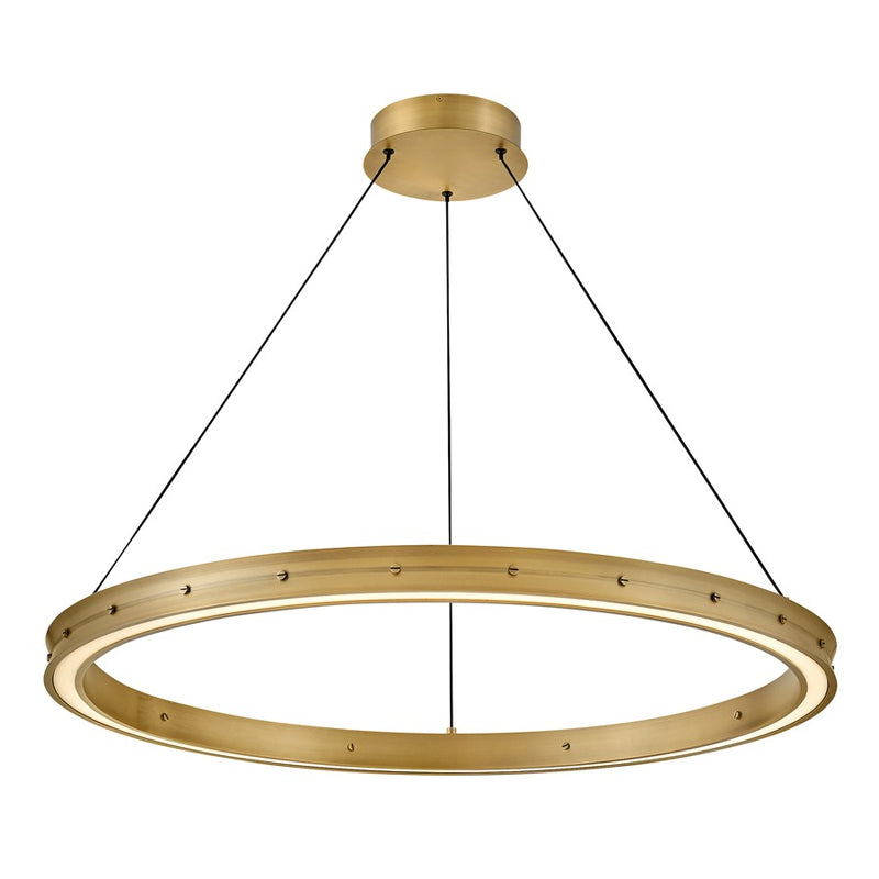 Fredrick Ramond Althea 38" Chandelier, Lacquered Brass