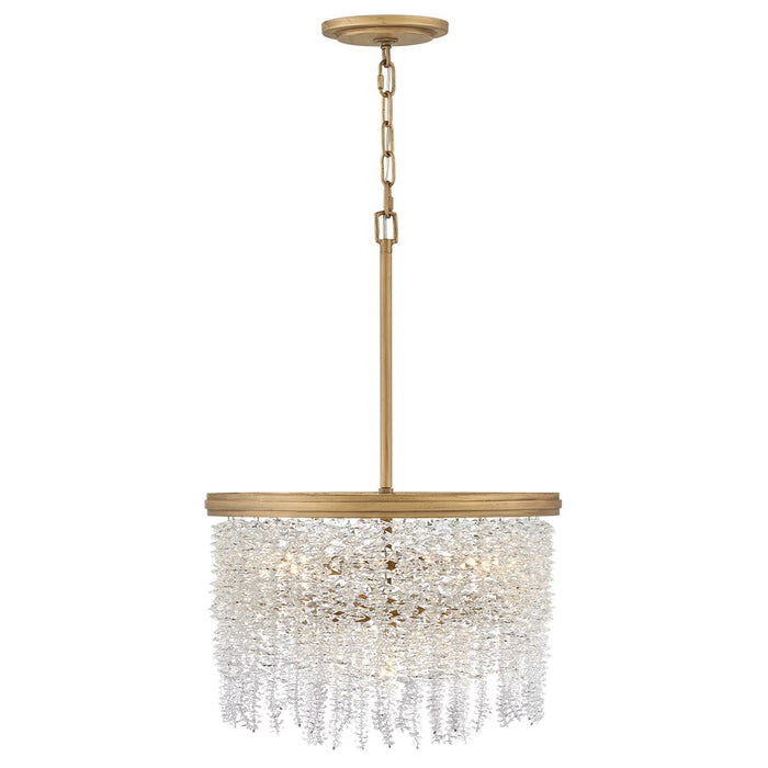 Hinkley Rubina 4Lt Convertible Semi-Flush Mount, Gold/Clear Crystal - FR41493BNG