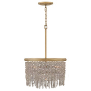 Fredrick Ramond Rubina 4Lt Semi-Flush Mount, Gold/Amber Crystal - FR41493BNG-LA