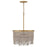 Fredrick Ramond Rubina 4Lt Semi-Flush Mount, Gold/Amber Crystal - FR41493BNG-LA