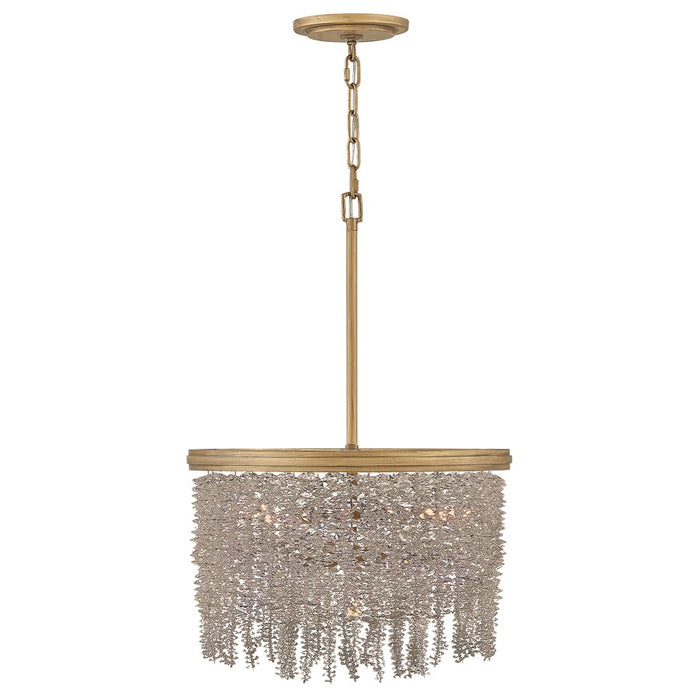 Fredrick Ramond Rubina 4Lt Semi-Flush Mount, Gold/Amber Crystal - FR41493BNG-LA