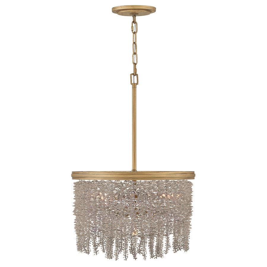 Fredrick Ramond Rubina 4Lt Semi-Flush Mount, Gold/Amber Crystal - FR41493BNG-LA