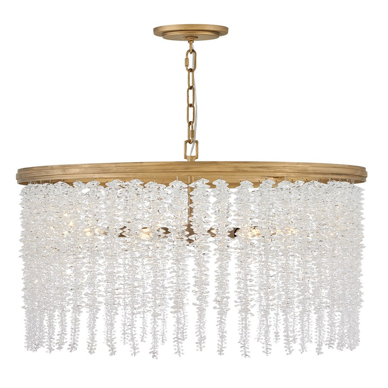 Fredrick Ramond Rubina 6Lt Chandelier, Ceiling, Gold/Clear Crystal