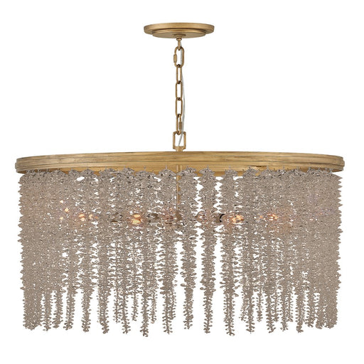 Fredrick Ramond Rubina 6Lt Chandelier, Gold/Amber Crystal - FR41494BNG-LA