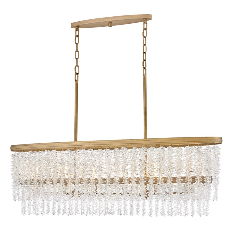 Fredrick Ramond Rubina 6Lt Chandelier, Gold/Clear Crystal