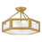 Fredrick Ramond Veleta 6Lt 17" Semi Flush Mount, Brass/Alabaster