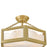 Fredrick Ramond Veleta 6Lt 17" Semi Flush Mount, Brass/Alabaster