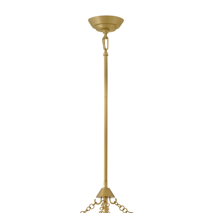 Fredrick Ramond Veleta 8Lt 26" Drum Chandelier, Brass/Alabaster