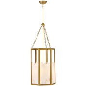 Fredrick Ramond Veleta 4Lt Chandelier, Lacquered Brass/Alabaster - FR41535LCB