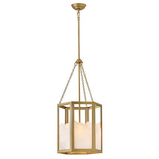Fredrick Ramond Veleta 3 Light Pendant, Lacquered Brass/Alabaster - FR41537LCB