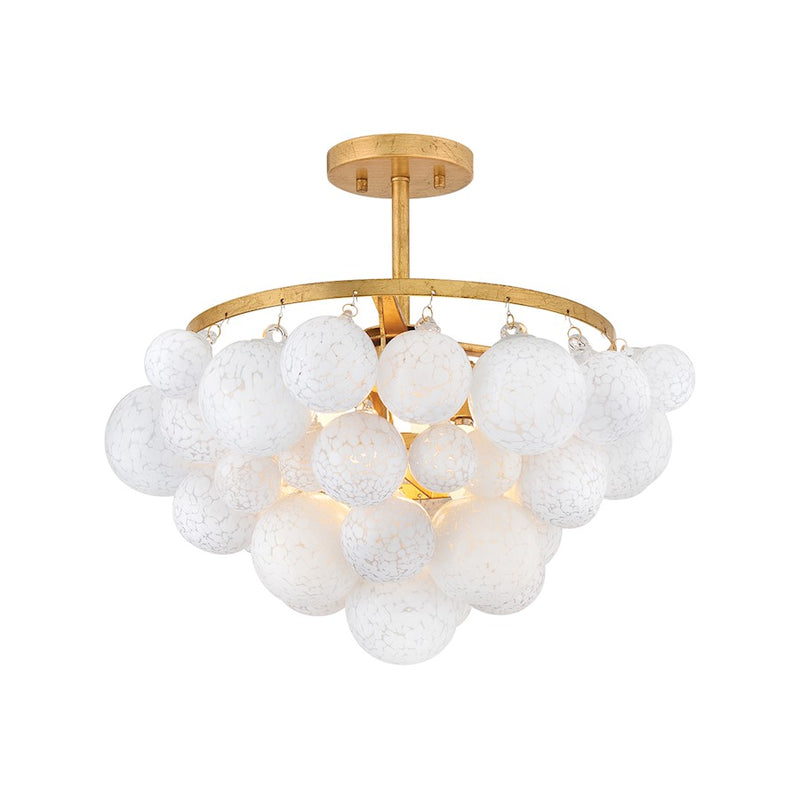 Fredrick Ramond Marabel 4 Light Medium Semi-Flush Mount, Brass
