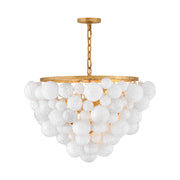 Fredrick Ramond Marabel 6 Light Medium Chandelier, Distressed Brass - FR41565DA