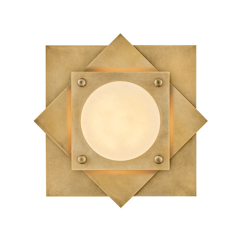 Fredrick Ramond Claude Small LED Flush Mount, Heritage Brass
