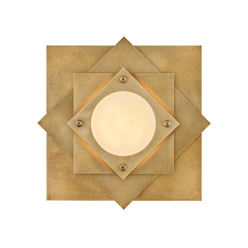 Fredrick Ramond Claude Medium LED Flush Mount, Heritage Brass