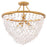 Fredrick Ramond Myra 6Lt 24" Semi-Flush Mount, Brass/Rock Crystal - FR41591DA