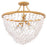 Fredrick Ramond Myra 6Lt 24" Semi-Flush Mount, Brass/Rock Crystal